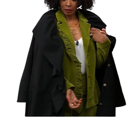 C Wonder  Ruffle Front Dress Coat - Picture 3 of 12